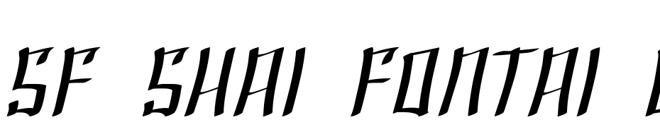 SF Shai Fontai Extended Oblique cкачати шрифт безкоштовно